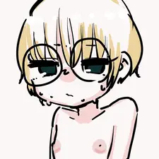 眼鏡少女のバストアップ