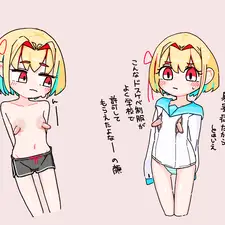 水色の服のキャラクター